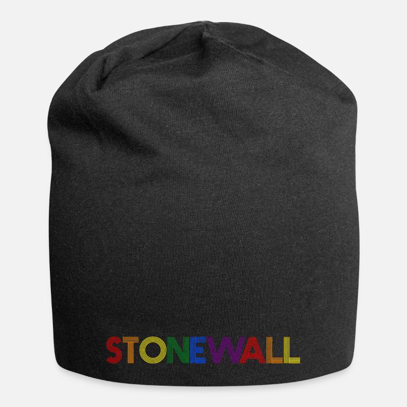 Rainbow Stonewall - Bonnet en jersey - noir