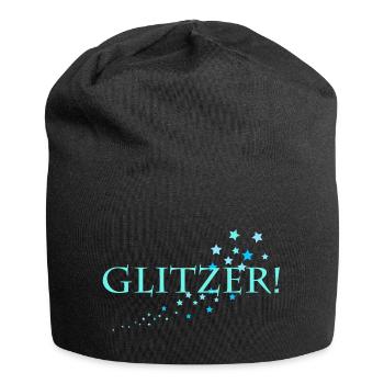 Glitzer! - Jersey-Beanie - Schwarz - Vorne