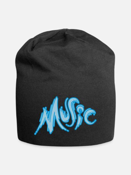 Music - Jersey-Beanie - Schwarz