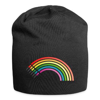 Regenbogen LED Shirt Geschenkidee Sonderangebot - Jersey-Beanie - Schwarz - Vorne
