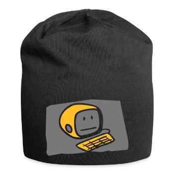 computer2_c - Jersey-Beanie - Schwarz - Vorne