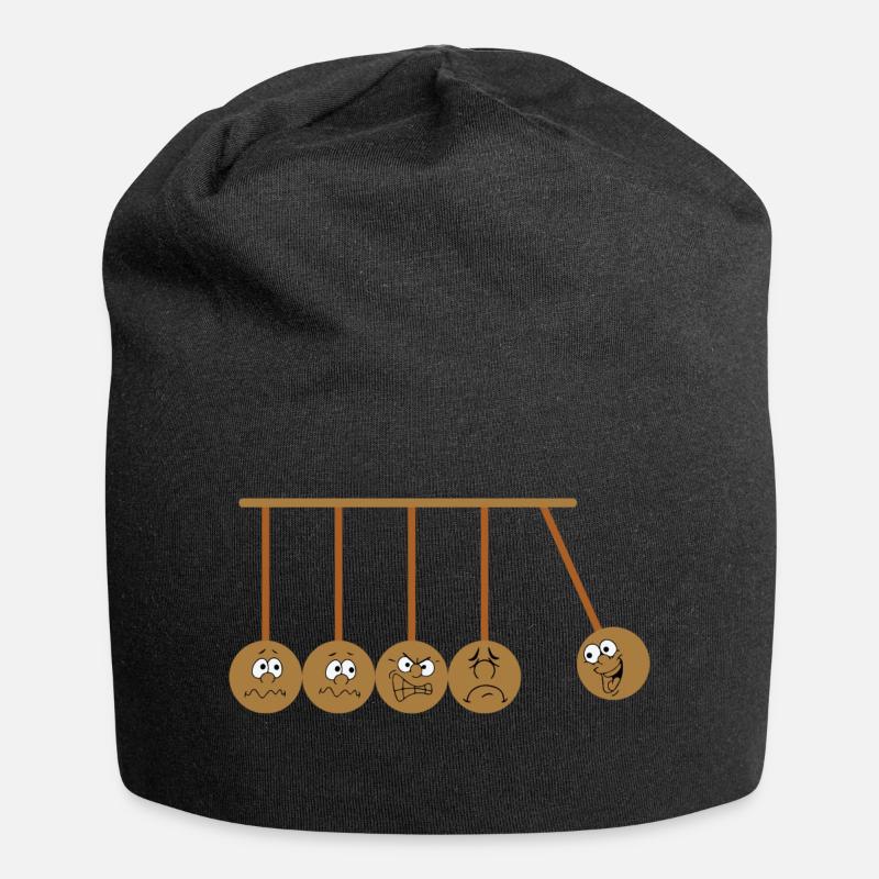 Newton Pendel Physik - Jersey-Beanie - Schwarz