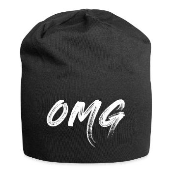 OMG, blanc - Bonnet en jersey - noir - Devant