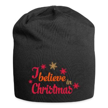 weihnachten - Jersey-Beanie - Schwarz - Vorne