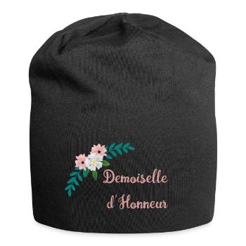 Brautjungfer - Bukolische Sammlung - Jersey-Beanie - Schwarz - Vorne