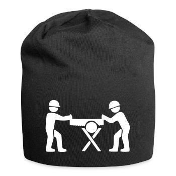 Sawing of wood - Jersey Beanie - black - Front