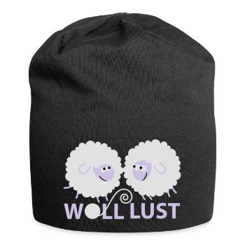 Woll Lust - Jersey-Beanie - Schwarz - Vorne