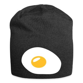 Œufs au plat - Bonnet en jersey - charbon - Devant