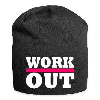 Faire des exercices - Bonnet en jersey - noir - Devant