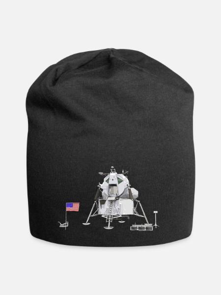 Mondlandefähre auf dem Mond - Jersey-Beanie - Schwarz