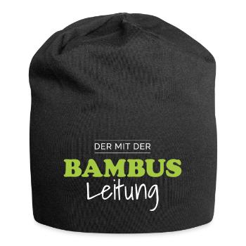 Bambusleitung Lustiger Gamer Spruch Gaming Zocker - Jersey-Beanie - Schwarz - Vorne