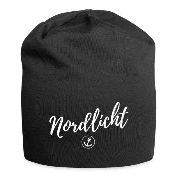 Nordlicht Anker Nordsee Segeln Boot Küste - Jersey-Beanie - Schwarz - Vorne