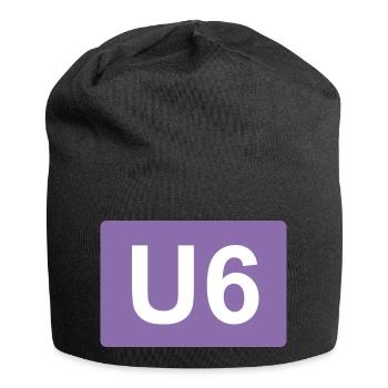 Berlin U-Bahn U6 - Jersey-Beanie - Schwarz - Vorne