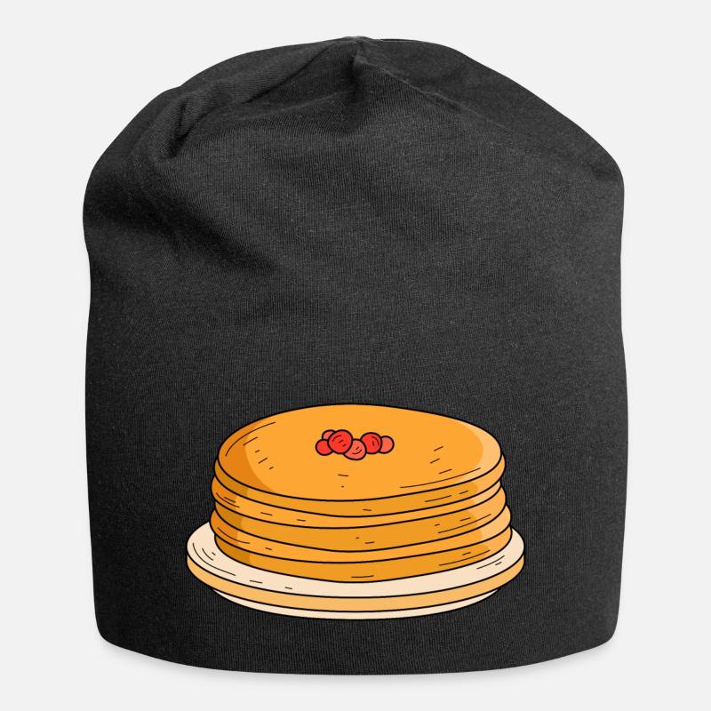Crêpes - Bonnet en jersey - noir