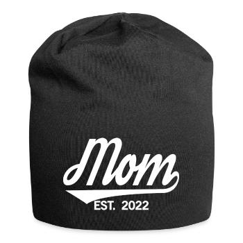 2022, Soon To Be Mom, Schwangerschaft enthüllung - Jersey-Beanie - Schwarz - Vorne