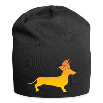 Dackel Alaaf - Jersey-Beanie - Schwarz - Vorne