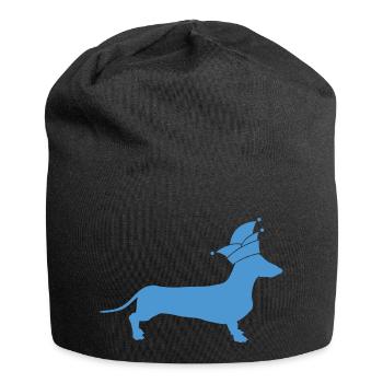 Dackel Alaaf - Jersey-Beanie - Schwarz - Vorne