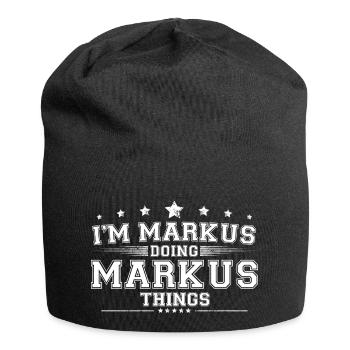 Markus - Jersey Beanie - black - Front
