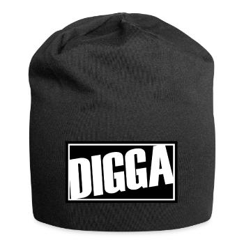 digga Alter bro moin hamburg hip hop oldschool type - Jersey Beanie - black - Front