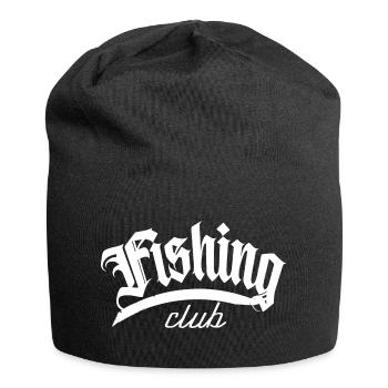 fisch fischer fishing fisher club hecht angeln cap - Jersey-Beanie - Schwarz - Vorne