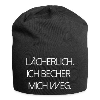 Party feiern Festival bechern saufen Alkohol - Jersey-Beanie - Schwarz - Vorne