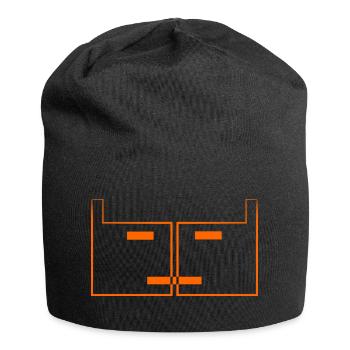 Gesichts-Werkzeug - Jersey-Beanie - Schwarz - Vorne
