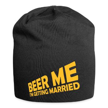 Beer Me Getting Married - Jersey Beanie - black - Front