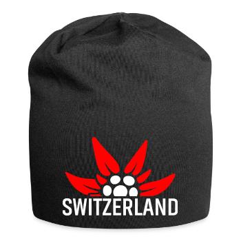 Gentiane suisse - Bonnet en jersey - noir - Devant