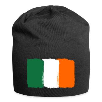 Irland Flagge used look - Jersey-Beanie - Schwarz - Vorne