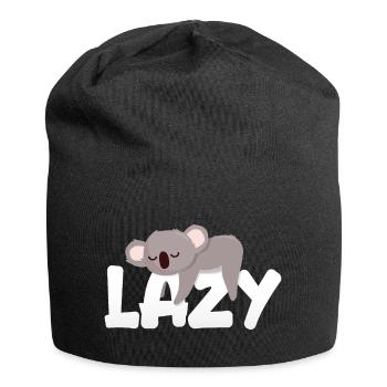 Koala paresseux - Bonnet en jersey - noir - Devant