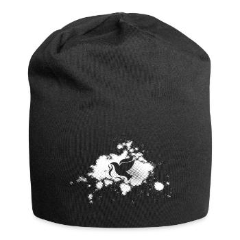 Dove of peace against points background - Jersey Beanie - black - Front