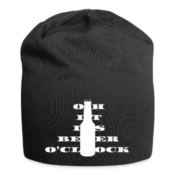 Oh c’est de la bière o horloge - Bonnet en jersey - noir - Devant