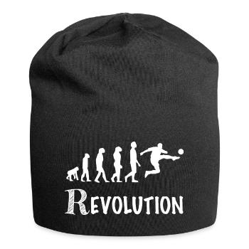 révolution joueur de foot sport - Bonnet en jersey - noir - Devant