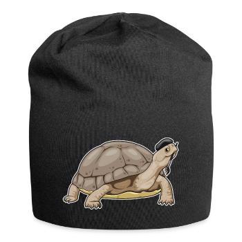 Schildkröte Maler Pinsel Malen - Jersey-Beanie - Schwarz - Vorne