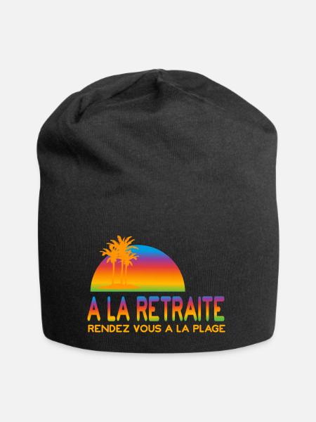La retraite a la plage - Bonnet en jersey - noir