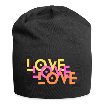love - Jersey-Beanie - Schwarz - Vorne