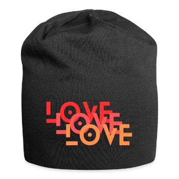 love - Jersey-Beanie - Schwarz - Vorne