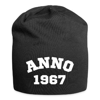 Anno 1967 Geburtstag Geburtsjahr - Jersey-Beanie - Schwarz - Vorne