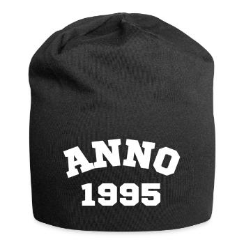 Anno 1995 Geburtstag Geburtsjahr - Jersey-Beanie - Schwarz - Vorne