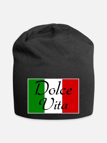 Dolce Vita - Jersey-Beanie - Schwarz