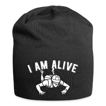 Skydiving Parachuting Skydive Skydiver - Jersey-Beanie - Schwarz - Vorne