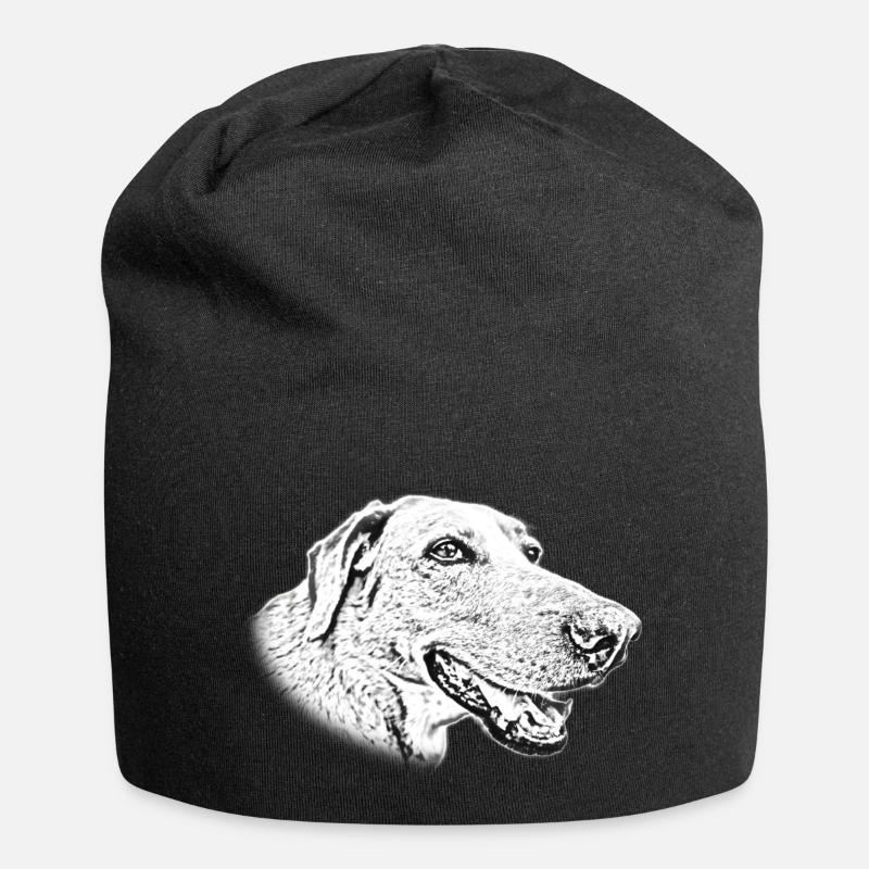 Chien heureux - Bonnet en jersey - noir