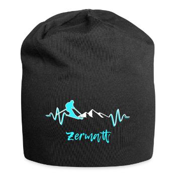 Skifahren Zermatt - Jersey-Beanie - Schwarz - Vorne