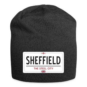 Ortsschild Sheffield - Jersey-Beanie - Anthrazit - Vorne