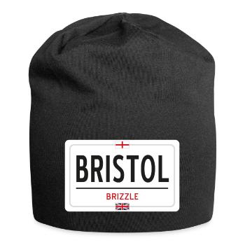 Ortsschild von Bristol - Jersey-Beanie - Schwarz - Vorne