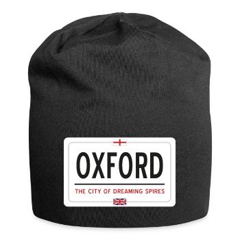 Ortsschild von Oxford - Jersey-Beanie - Schwarz - Vorne