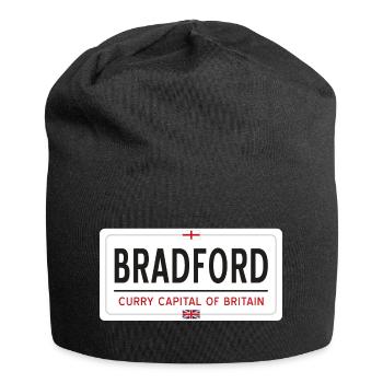 Ortsschild von Bradford - Jersey-Beanie - Schwarz - Vorne