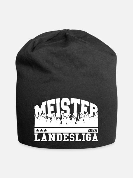 Meister Landesliga 2024 Aufstieg Fußball Handball - Jersey-Beanie - Schwarz
