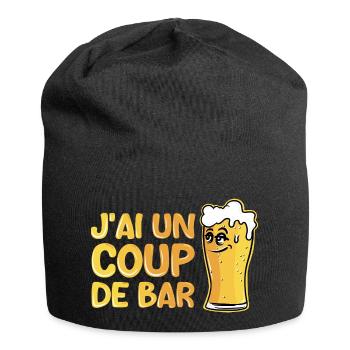 J’ai un coup de bar - Bonnet en jersey - noir - Devant