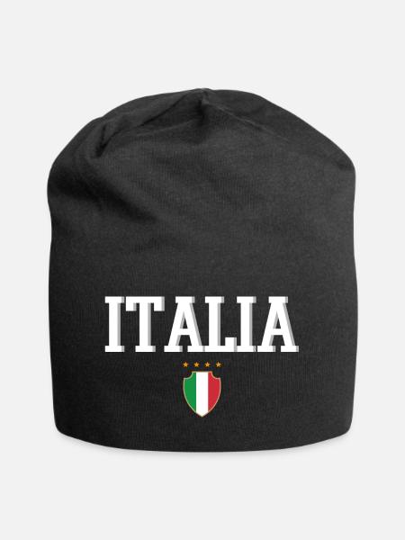 Italien - Jersey-Beanie - Schwarz